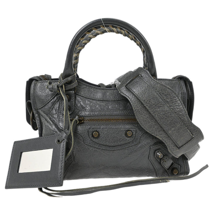 Balenciaga Gray Classic Mini City 2way Handbag 300295.3260 K.1669 AQ00002