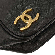 Chanel Black Calfskin Triple CC Shoulder Tote Bag AQ00003