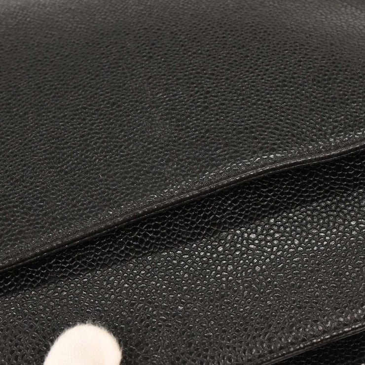 Chanel Black Calfskin Triple CC Shoulder Tote Bag AQ00003