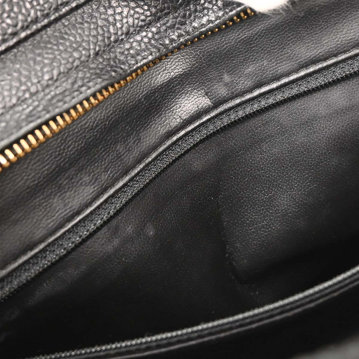 Chanel Black Calfskin Triple CC Shoulder Tote Bag AQ00003