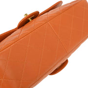 Chanel Orange Lambskin Double Sided Flap Handbag AQ00004