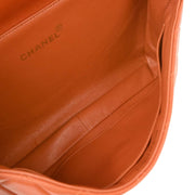 Chanel Orange Lambskin Double Sided Flap Handbag AQ00004