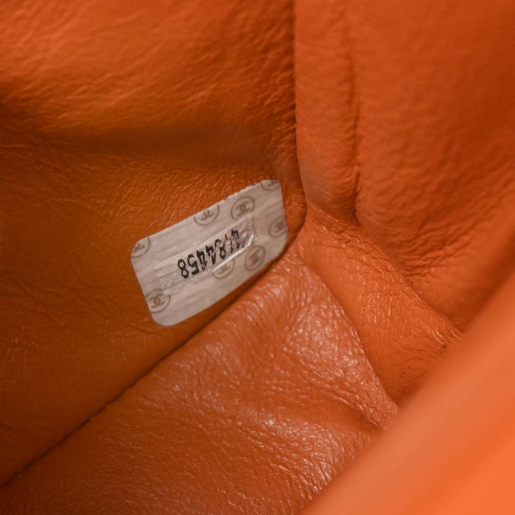 Chanel Orange Lambskin Double Sided Flap Handbag AQ00004
