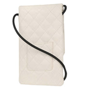 Chanel * White Calfskin Cambon Ligne Shoulder Bag AQ00006