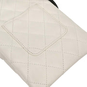 Chanel * White Calfskin Cambon Ligne Shoulder Bag AQ00006