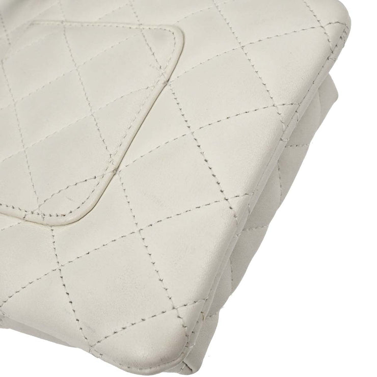 Chanel * White Calfskin Cambon Ligne Shoulder Bag AQ00006