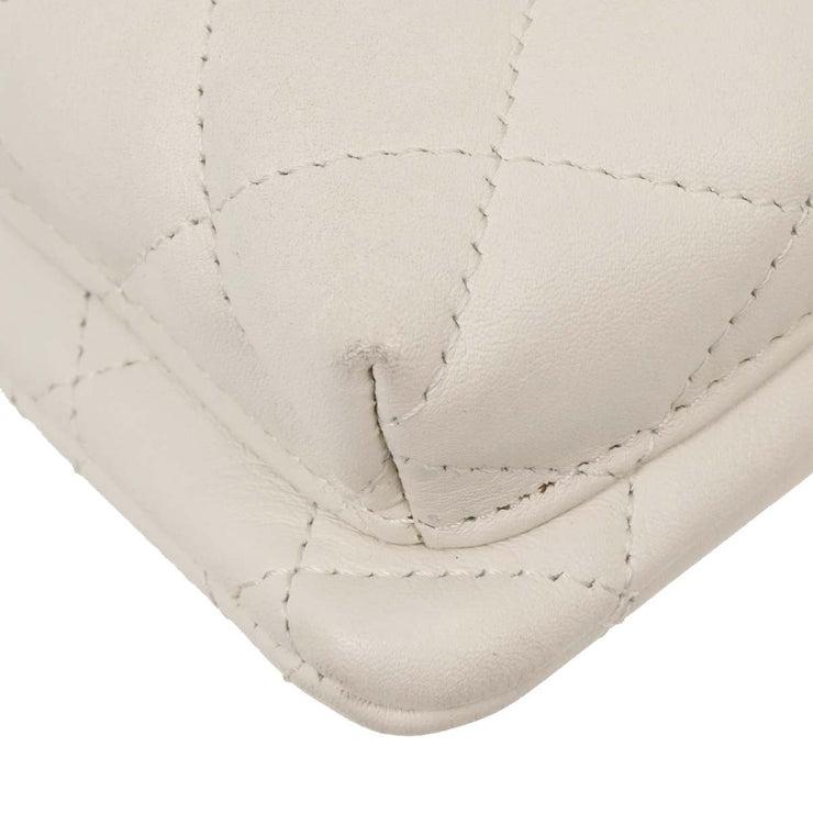 Chanel * White Calfskin Cambon Ligne Shoulder Bag AQ00006