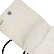 Chanel * White Calfskin Cambon Ligne Shoulder Bag AQ00006