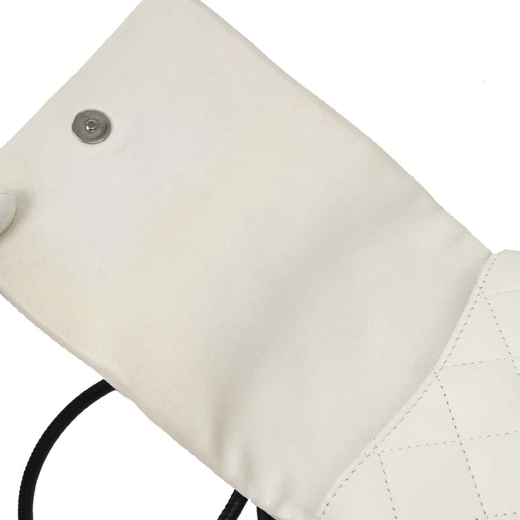 Chanel * White Calfskin Cambon Ligne Shoulder Bag AQ00006