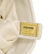 Chanel * White Calfskin Cambon Ligne Shoulder Bag AQ00006