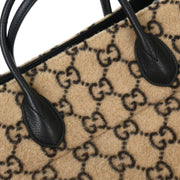 Gucci Beige Wool GG Tote 2way Handbag 598169 493492 AQ00014