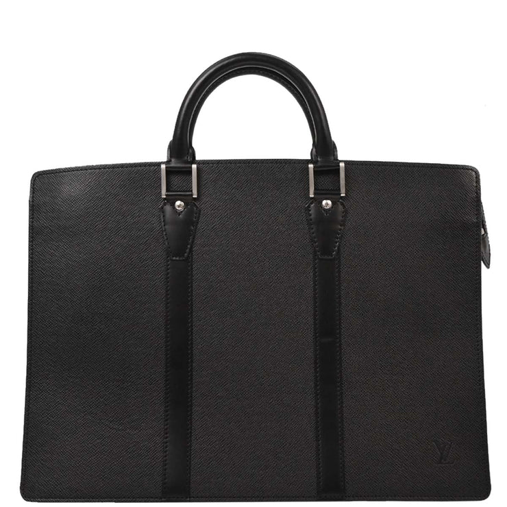 Louis Vuitton Black Taiga Lozan Briefcase Handbag M30052 RI3151 AQ00017
