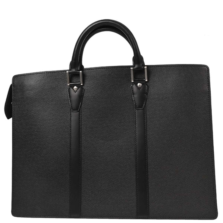 Louis Vuitton Black Taiga Lozan Briefcase Handbag M30052 RI3151 AQ00017