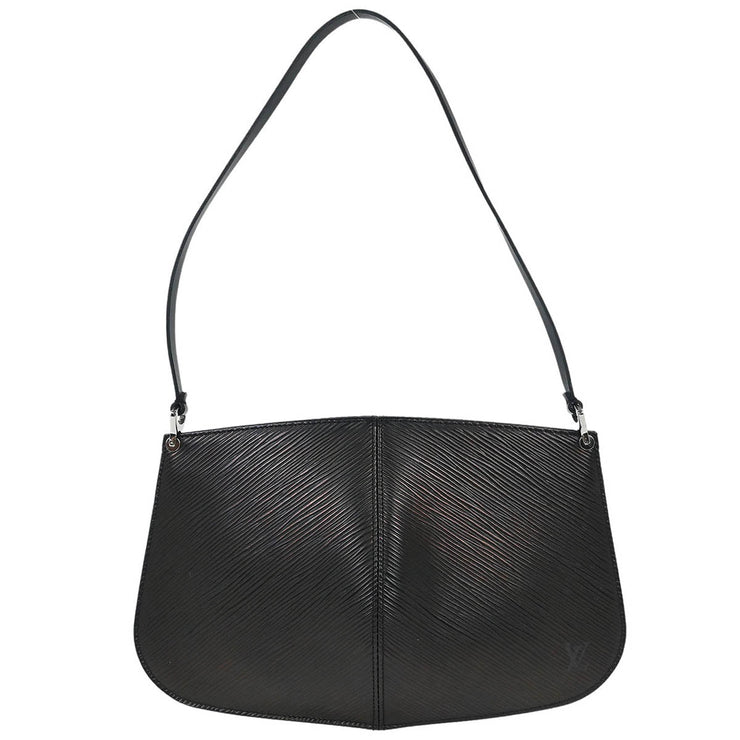 Louis Vuitton Black Epi Pochette Demi-lune Handbag M52622 SP0042 AQ00020