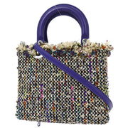 Christian Dior Purple Wool Lady Dior 2way Handbag 18-MA-1103 AQ00021