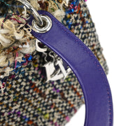 Christian Dior Purple Wool Lady Dior 2way Handbag 18-MA-1103 AQ00021