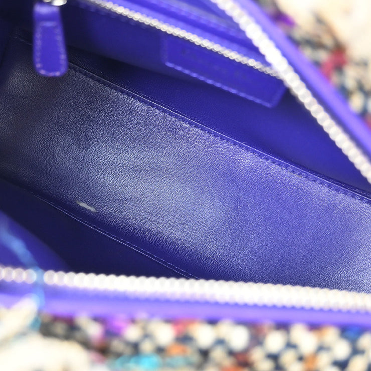 Christian Dior Purple Wool Lady Dior 2way Handbag 18-MA-1103 AQ00021