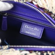 Christian Dior Purple Wool Lady Dior 2way Handbag 18-MA-1103 AQ00021