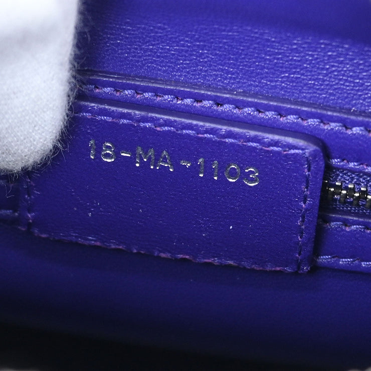 Christian Dior Purple Wool Lady Dior 2way Handbag 18-MA-1103 AQ00021