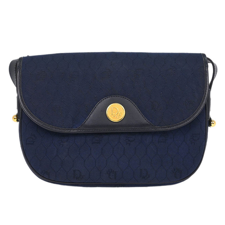 Christian Dior Navy Honeycomb Shoulder Bag AQ00022