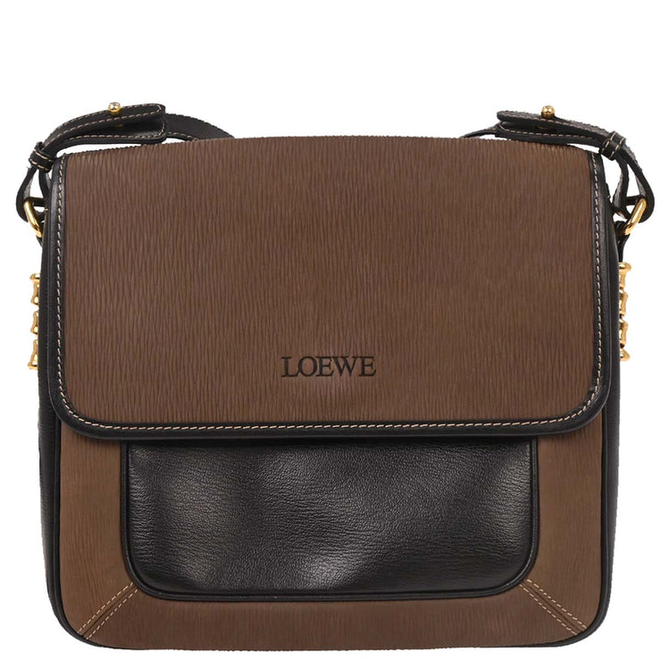 Loewe Brown Leather Belasquez Shoulder Bag AQ00032