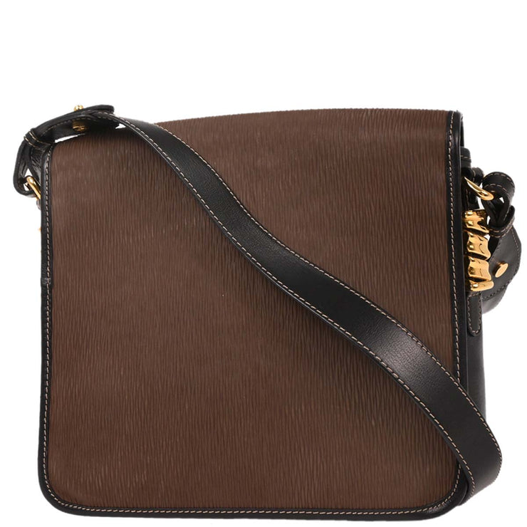 Loewe Brown Leather Belasquez Shoulder Bag AQ00032