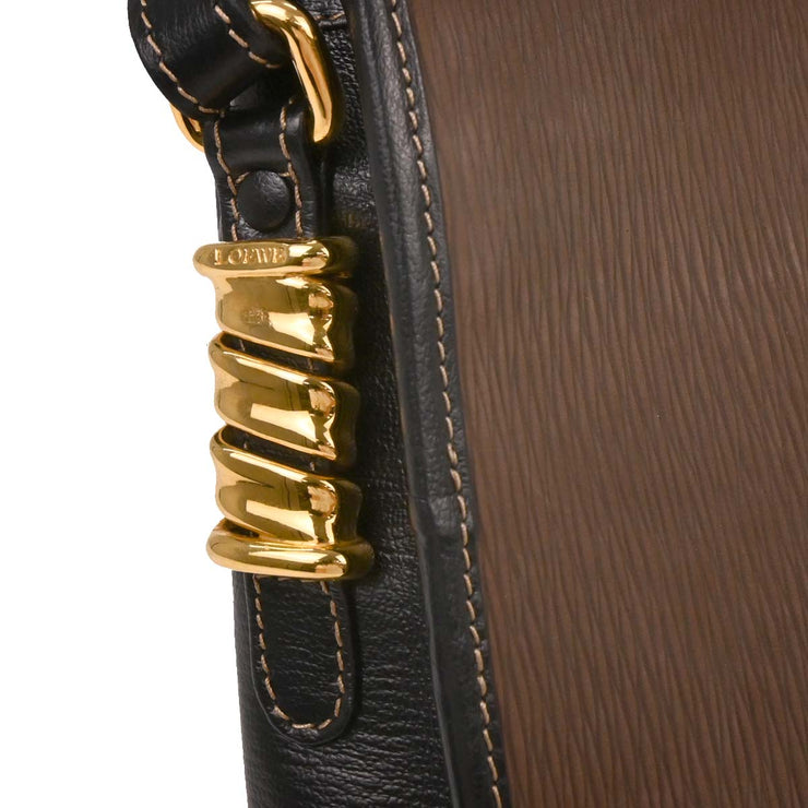 Loewe Brown Leather Belasquez Shoulder Bag AQ00032