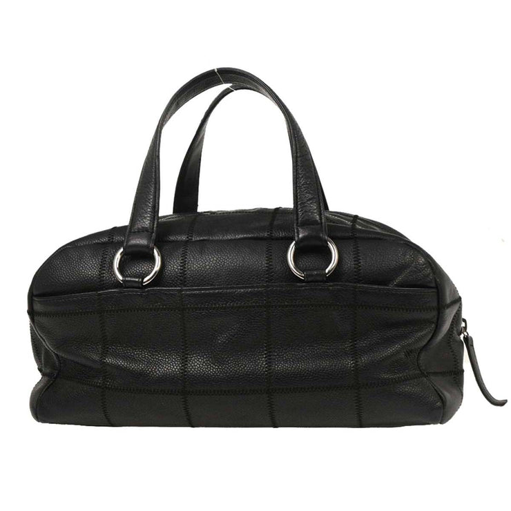 Chanel Black Calfskin Choco Bar Handbag AQ00036