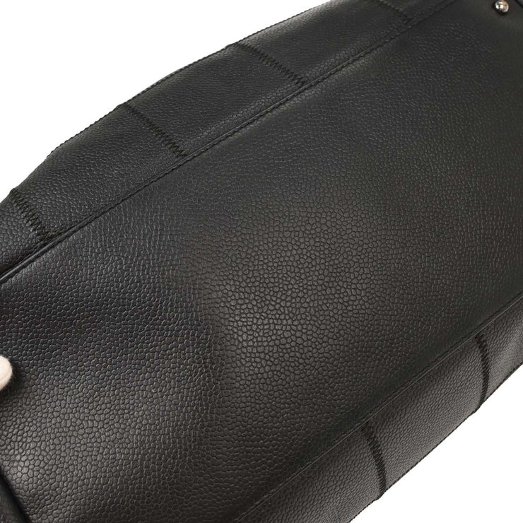 Chanel Black Calfskin Choco Bar Handbag AQ00036