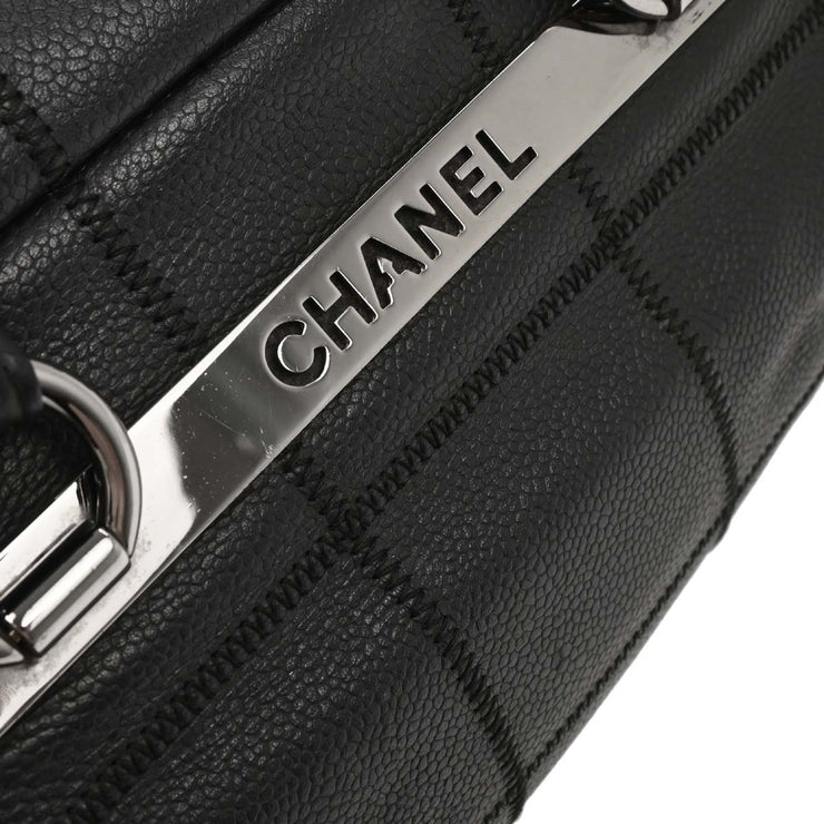 Chanel Black Calfskin Choco Bar Handbag AQ00036