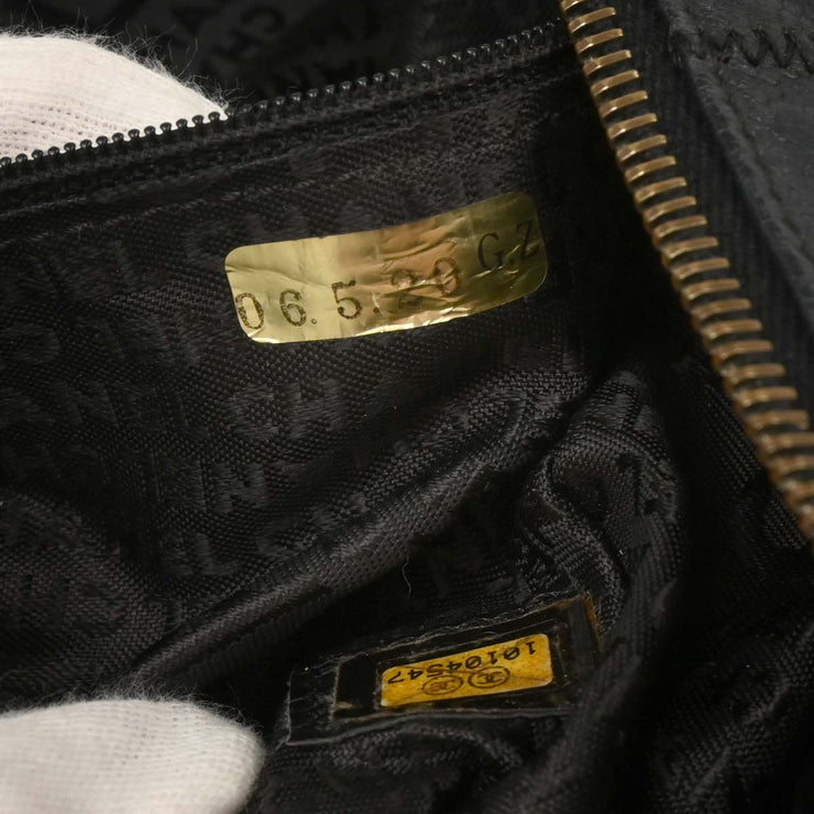 Chanel Black Calfskin Choco Bar Handbag AQ00036