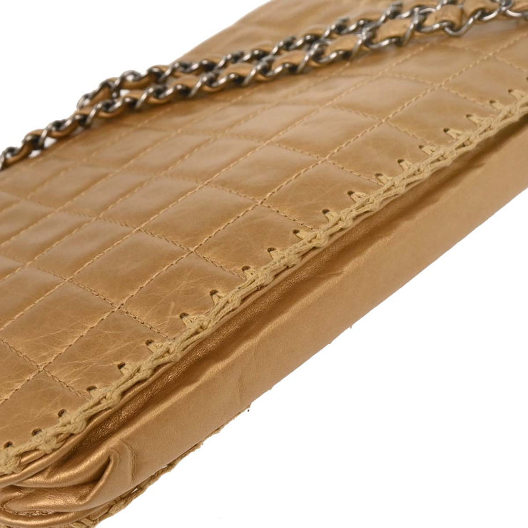 Chanel Gold Calfskin Mademoiselle Lock Shoulder Bag AQ00037