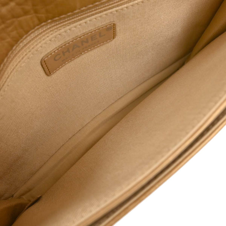 Chanel Gold Calfskin Mademoiselle Lock Shoulder Bag AQ00037
