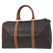 Christian Dior Dark Brown Honeycomb Duffle Handbag AQ00042