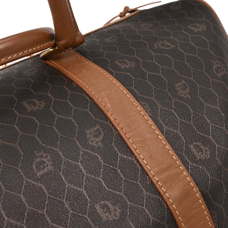 Christian Dior Dark Brown Honeycomb Duffle Handbag AQ00042