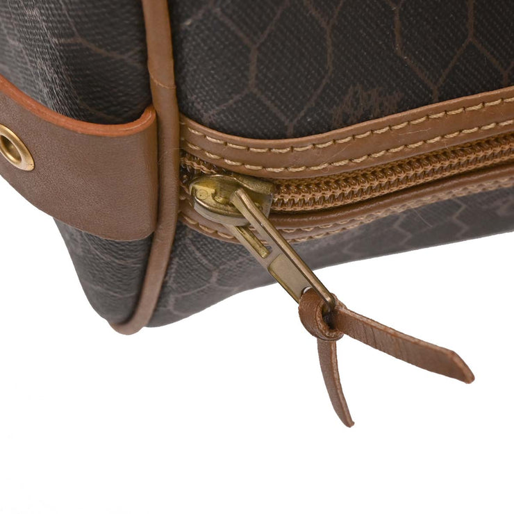 Christian Dior Dark Brown Honeycomb Duffle Handbag AQ00042