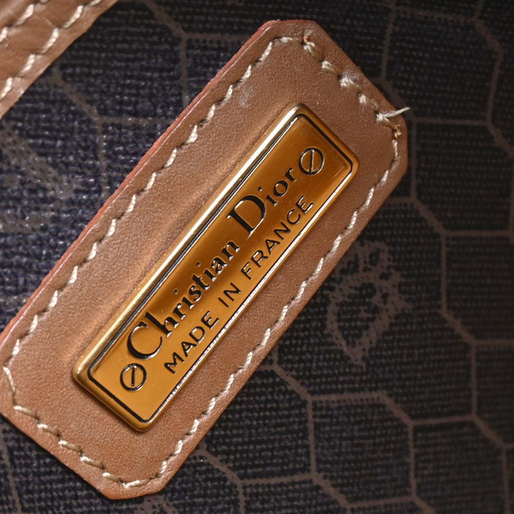 Christian Dior Dark Brown Honeycomb Duffle Handbag AQ00042