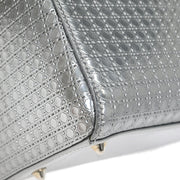 Christian Dior Silver Lady Dior Cannage 2way Handbag 12-BO-1115 AQ00044