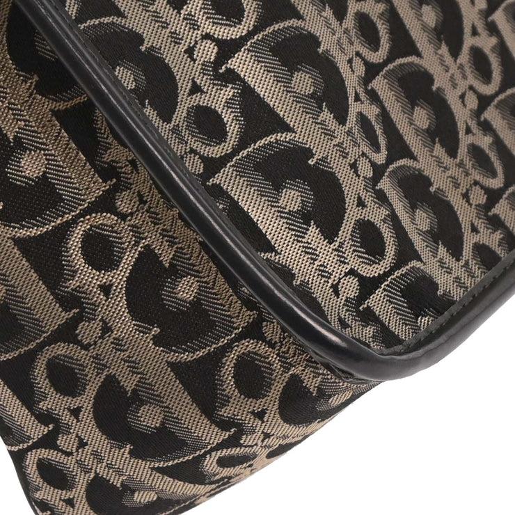 Christian Dior Black Canvas Trotter Shoulder Bag AQ00045