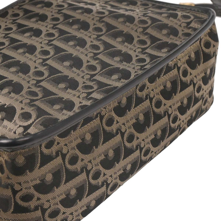 Christian Dior Black Canvas Trotter Shoulder Bag AQ00045
