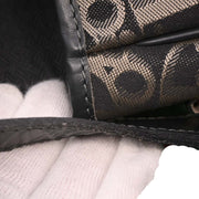 Christian Dior Black Canvas Trotter Shoulder Bag AQ00045