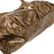 Gucci Gold PVC GG Hobo Abbey D Ring Handbag 190525 502752 AQ00048