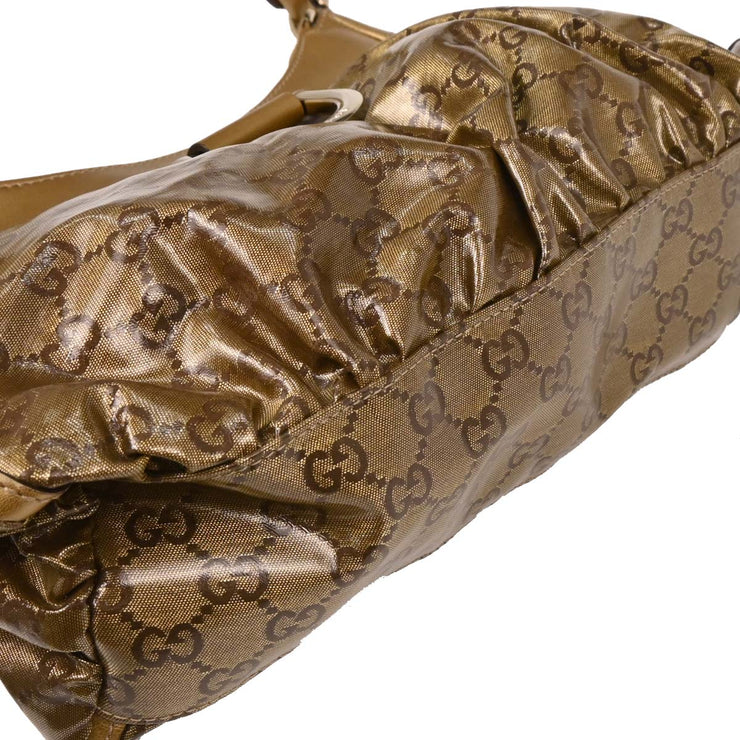 Gucci Gold PVC GG Hobo Abbey D Ring Handbag 190525 502752 AQ00048
