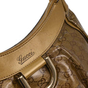 Gucci Gold PVC GG Hobo Abbey D Ring Handbag 190525 502752 AQ00048