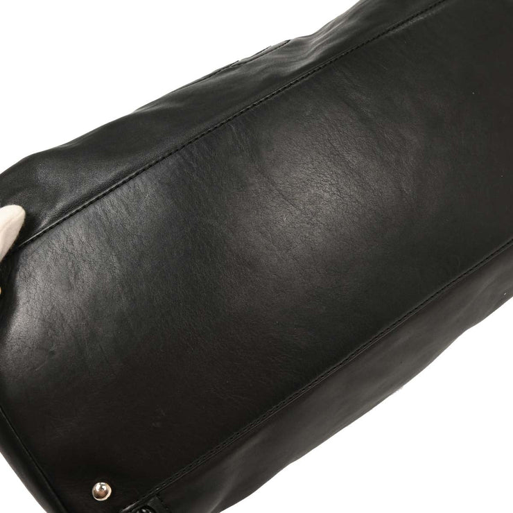 Chanel Black Calfskin Luxury Line Bowling Bag 40 AQ00059