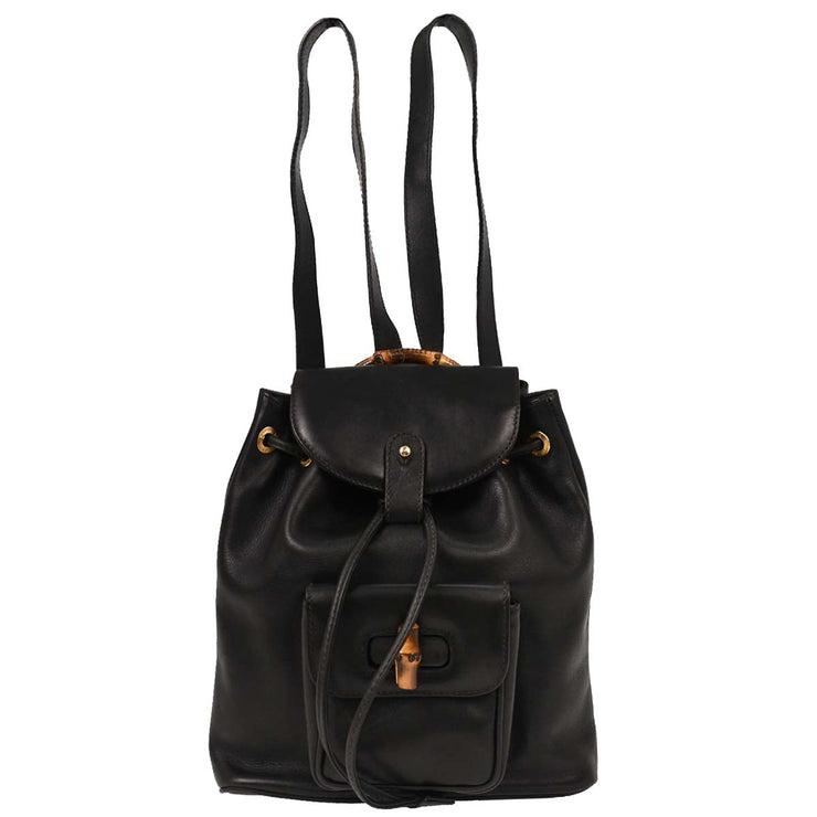 Gucci Black Bamboo Backpack 003.2058.030 AQ00060