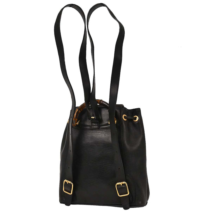 Gucci Black Bamboo Backpack 003.2058.030 AQ00060