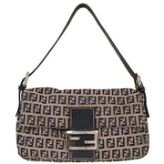 Fendi Gray Zucchino Baguette Handbag 2321-26424-018 AQ00061