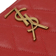 Saint Laurent Red Leather Shoulder Angie Chain Bag PLB568906.0119 AQ00071