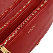 Saint Laurent Red Leather Shoulder Angie Chain Bag PLB568906.0119 AQ00071